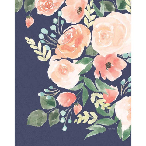 Blooming Delight II Black Modern Wood Framed Art Print with Double Matting by Jackson, Jenaya