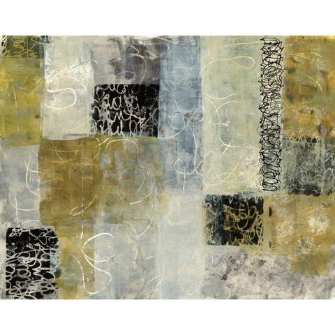 Twin City Black Modern Wood Framed Art Print with Double Matting by Rhue, Piper
