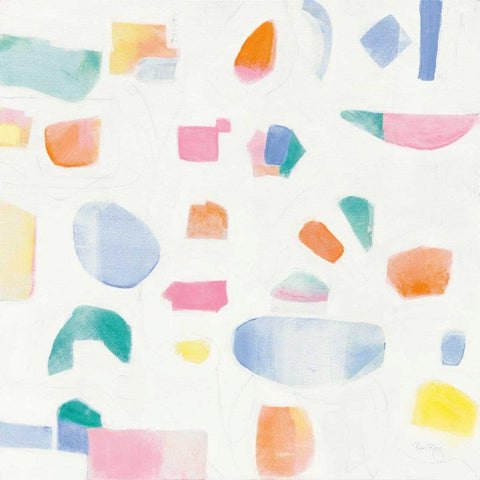 Joy White Modern Wood Framed Art Print by Rhue, Piper