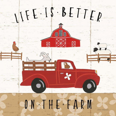 Country Roads IV Gold Ornate Wood Framed Art Print with Double Matting by Marshall, Laura