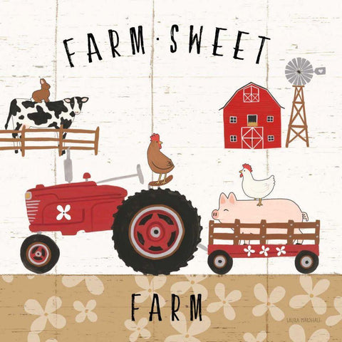 Country Roads V White Modern Wood Framed Art Print with Double Matting by Marshall, Laura