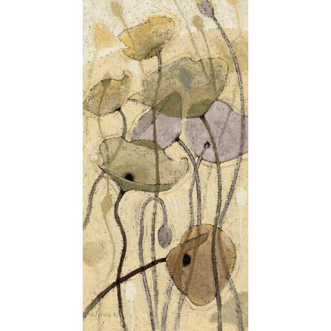 Fluidity I Gold Ornate Wood Framed Art Print with Double Matting by Novak, Shirley