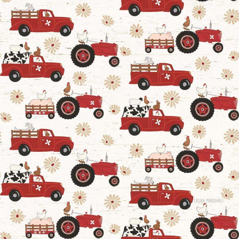 Country Roads Step 02A White Modern Wood Framed Art Print with Double Matting by Marshall, Laura