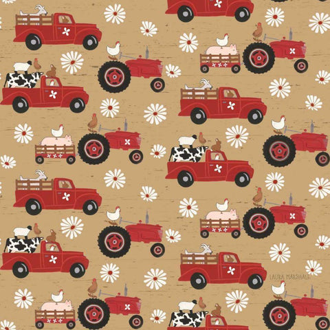 Country Roads Step 02B White Modern Wood Framed Art Print by Marshall, Laura