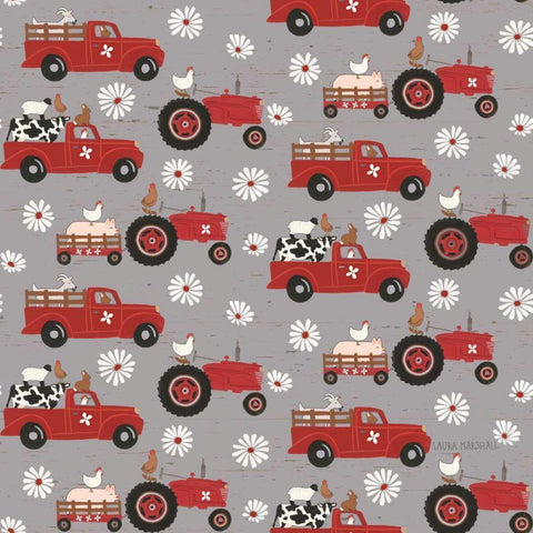 Country Roads Step 02C White Modern Wood Framed Art Print by Marshall, Laura