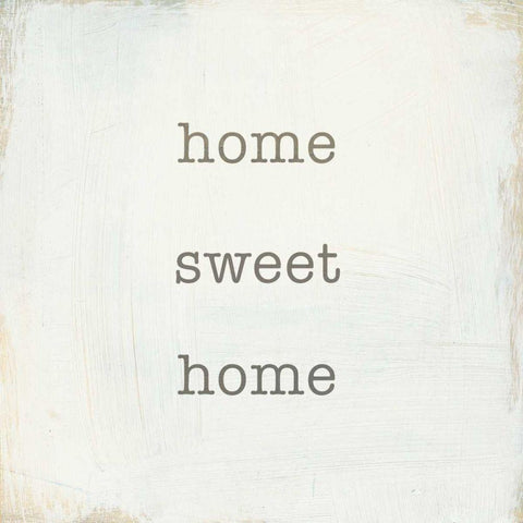 Home Sweet Home I White Modern Wood Framed Art Print with Double Matting by Wild Apple Portfolio