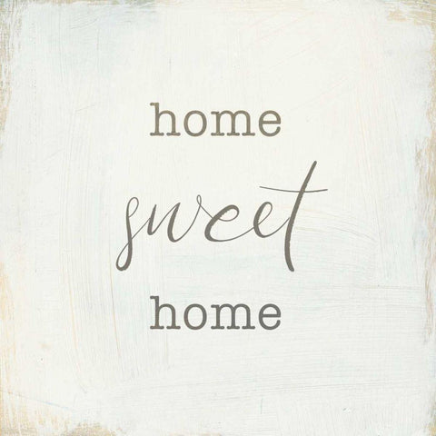 Home Sweet Home I Script Gold Ornate Wood Framed Art Print with Double Matting by Wild Apple Portfolio