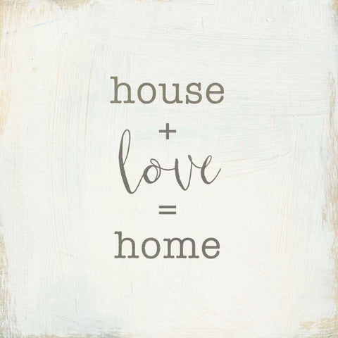 Home Sweet Home IV Script White Modern Wood Framed Art Print with Double Matting by Wild Apple Portfolio