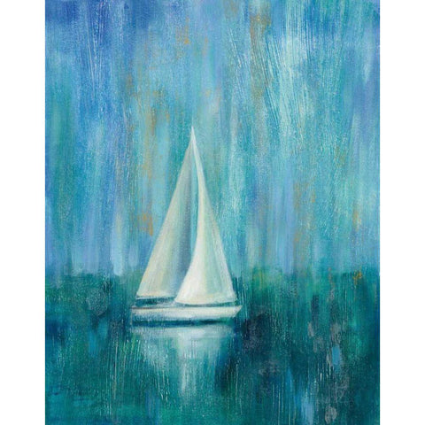 Sailboat Simplicity I Gold Ornate Wood Framed Art Print with Double Matting by Vassileva, Silvia