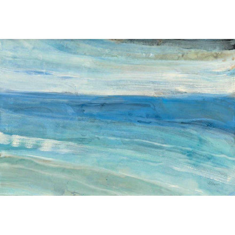 From the Shore White Modern Wood Framed Art Print by Hristova, Albena