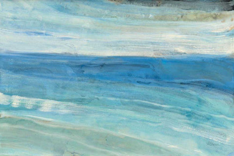 From the Shore White Modern Wood Framed Art Print with Double Matting by Hristova, Albena