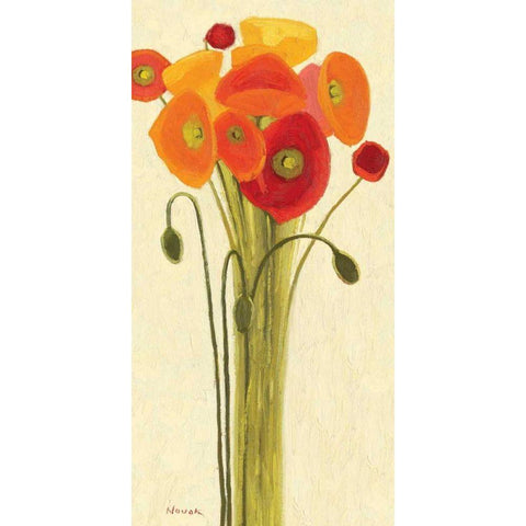 Sizzle II - Wag White Modern Wood Framed Art Print by Novak, Shirley