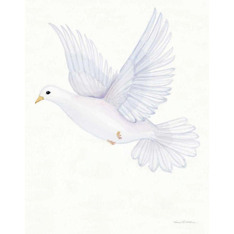 Easter Blessing Dove II Black Modern Wood Framed Art Print with Double Matting by McKenna, Kathleen Parr