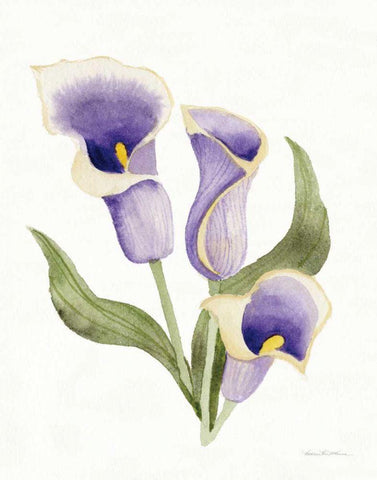 Easter Blessing Flower III White Modern Wood Framed Art Print with Double Matting by McKenna, Kathleen Parr