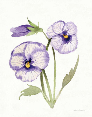 Easter Blessing Flowers VIII White Modern Wood Framed Art Print with Double Matting by McKenna, Kathleen Parr