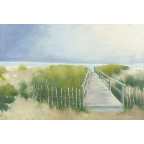 Beach Walk White Modern Wood Framed Art Print by Purinton, Julia