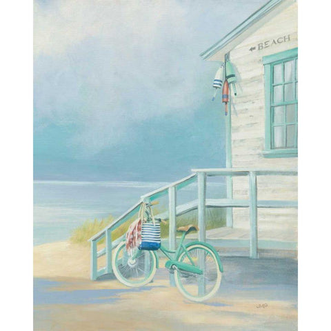 Morning Ride to the Beach Gold Ornate Wood Framed Art Print with Double Matting by Purinton, Julia