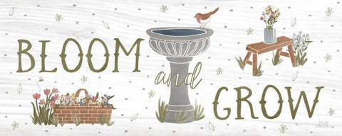 Blooming Garden VIII Black Ornate Wood Framed Art Print with Double Matting by Marshall, Laura