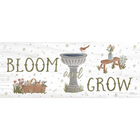 Blooming Garden VIII Black Modern Wood Framed Art Print with Double Matting by Marshall, Laura