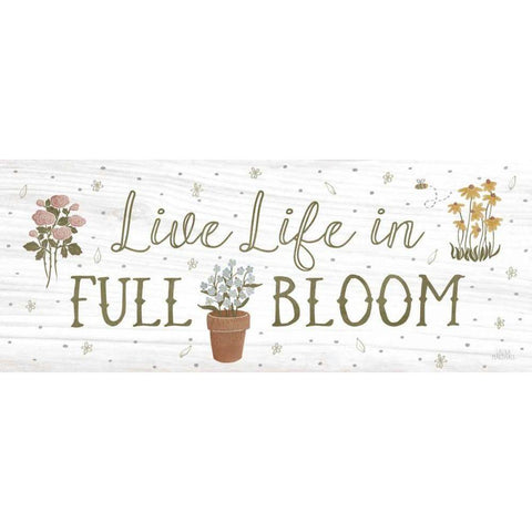 Blooming Garden IX Black Modern Wood Framed Art Print by Marshall, Laura