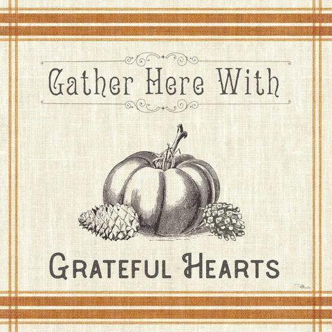 Autumn Farmhouse IV Gold Ornate Wood Framed Art Print with Double Matting by Pela Studio