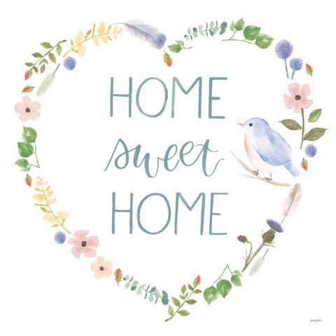 Spring Sentiments VIII on White Black Modern Wood Framed Art Print with Double Matting by Jackson, Jenaya