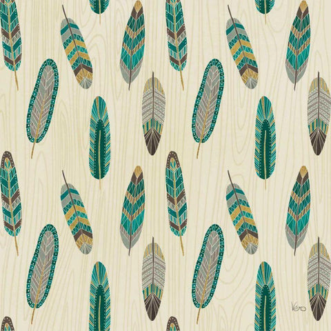 Cool Feathers Step 11A Black Modern Wood Framed Art Print by Charron, Veronique