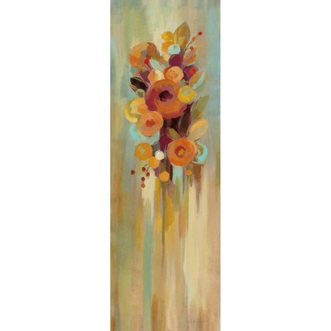 Tall Autumn Flowers I Gold Ornate Wood Framed Art Print with Double Matting by Vassileva, Silvia