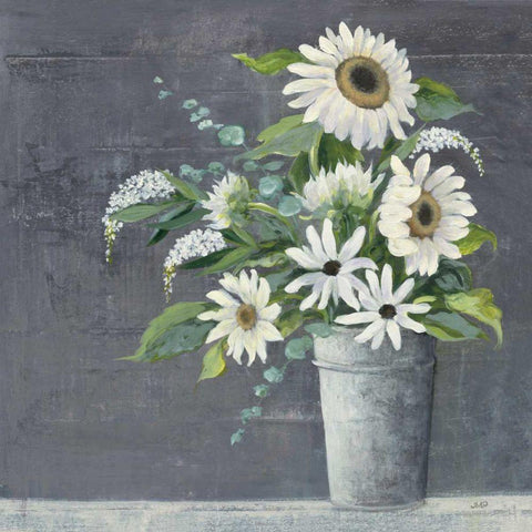 Late Summer Bouquet II White Modern Wood Framed Art Print by Purinton, Julia