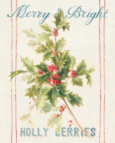 Floursack Holiday Bright I Black Ornate Wood Framed Art Print with Double Matting by Nai, Danhui