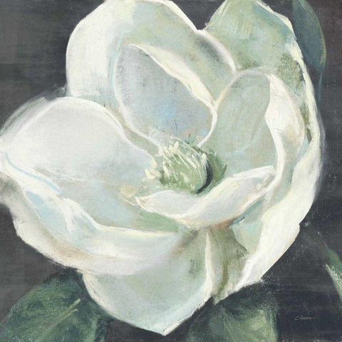 Magnolia III Sage White Modern Wood Framed Art Print by Rowan, Carol