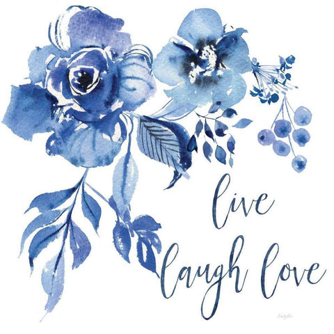 Delft Delight III Live White Modern Wood Framed Art Print with Double Matting by Rice, Kristy