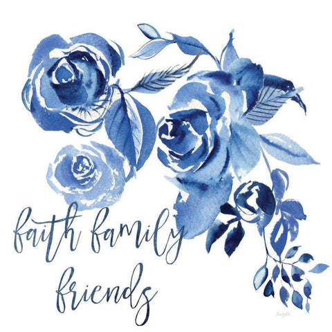 Delft Delight IV Faith Black Modern Wood Framed Art Print by Rice, Kristy
