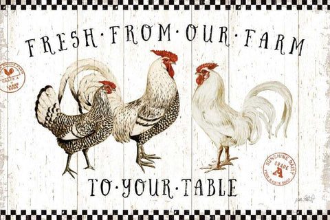 Free Range Fresh I Black Ornate Wood Framed Art Print with Double Matting by Pertiet, Katie