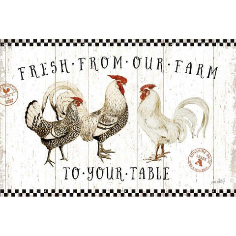 Free Range Fresh I White Modern Wood Framed Art Print by Pertiet, Katie