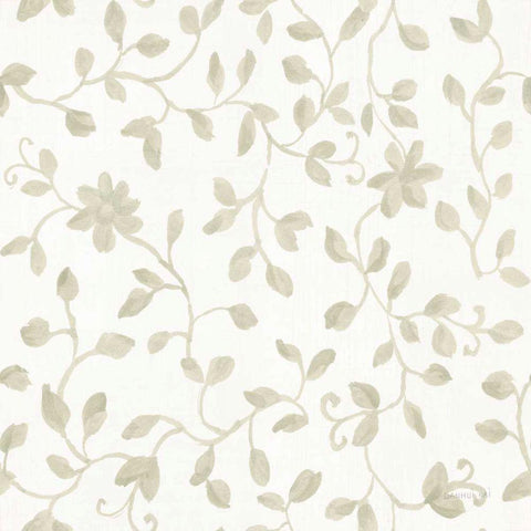 Cottage Garden Pattern VIB Black Modern Wood Framed Art Print with Double Matting by Nai, Danhui