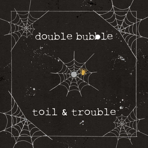 Spooky Cuties I Web Black Modern Wood Framed Art Print with Double Matting by Pela Studio