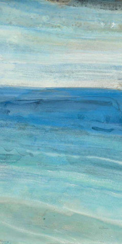 From the Shore III White Modern Wood Framed Art Print with Double Matting by Hristova, Albena