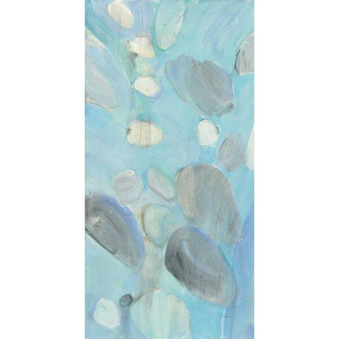 Running Water II White Modern Wood Framed Art Print by Hristova, Albena