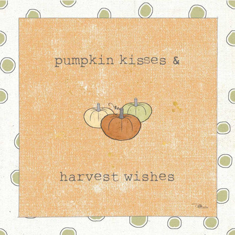 Harvest Cuties III Orange White Modern Wood Framed Art Print with Double Matting by Pela Studio