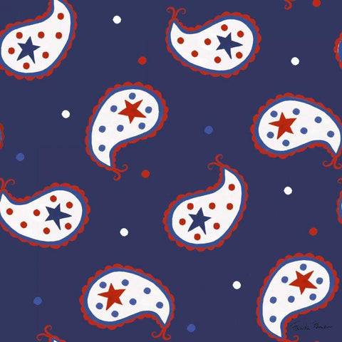 America the Beautiful Pattern I D Gold Ornate Wood Framed Art Print with Double Matting by Zaman, Farida