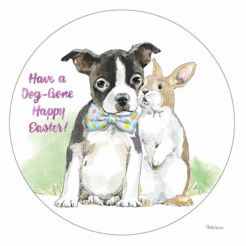 Easter Pups VIII White Modern Wood Framed Art Print by Grove, Beth