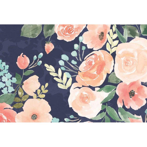 Blooming Delight III Blue White Modern Wood Framed Art Print by Jackson, Jenaya