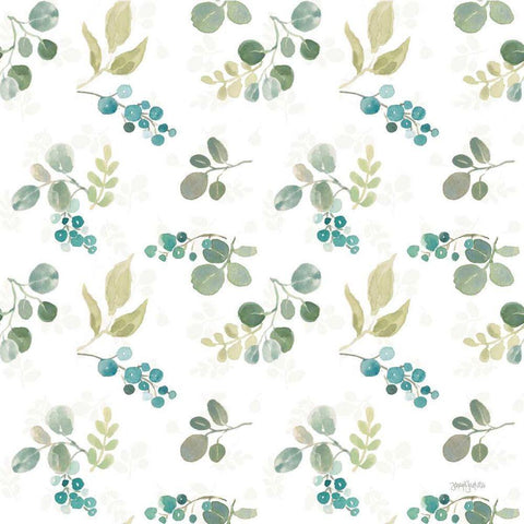 Blooming Delight Pattern IIIA Black Modern Wood Framed Art Print with Double Matting by Jackson, Jenaya