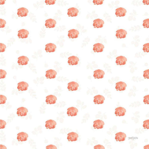 Blooming Delight Pattern IVA White Modern Wood Framed Art Print by Jackson, Jenaya