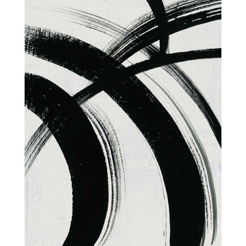 Spontaneous I Black Modern Wood Framed Art Print with Double Matting by Zaman, Farida