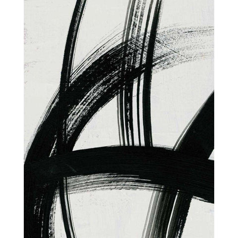 Spontaneous II Black Modern Wood Framed Art Print with Double Matting by Zaman, Farida