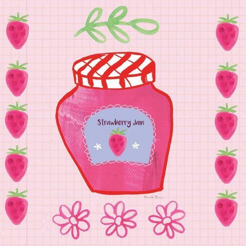 Pretty Jams and Jellies I Black Modern Wood Framed Art Print by Zaman, Farida