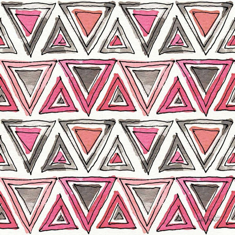 Chic Accents Pattern IVA White Modern Wood Framed Art Print with Double Matting by Tavoletti, Anne