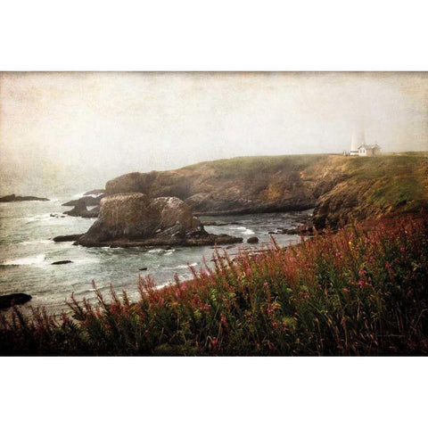 Coastal Mist White Modern Wood Framed Art Print by Van Swearingen, Debra